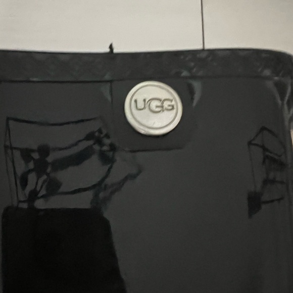 Women's UGG Shaye Rain Boot, Tall High-Gloss Waterproof Boots size 12 - Picture 2 of 4